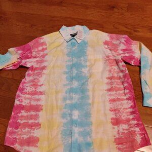 New with tags tie dye Tunic blouse, Lands End, PL